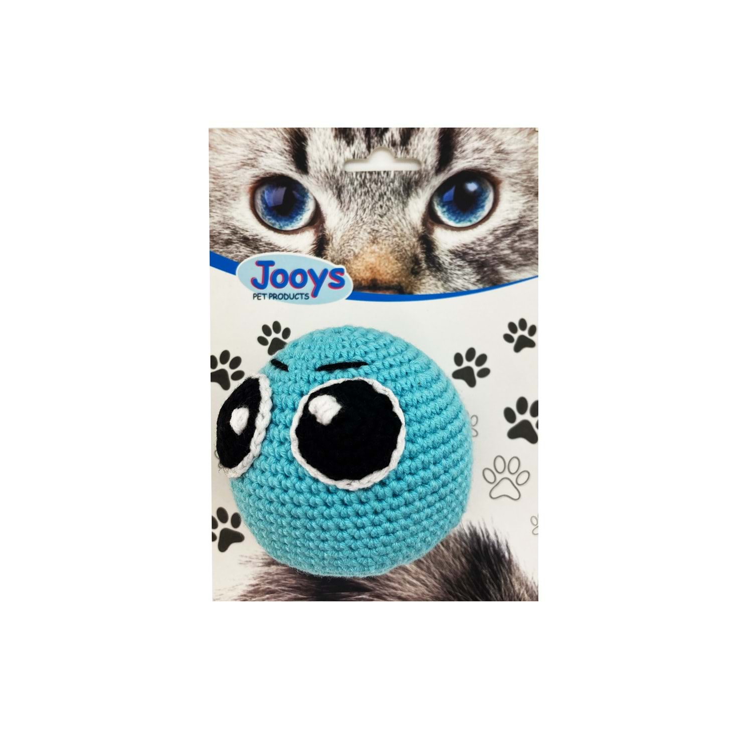 Markapet Kedi Oyuncağı Duygusal Örgü Emoji 7-7 cm Açık Mavi