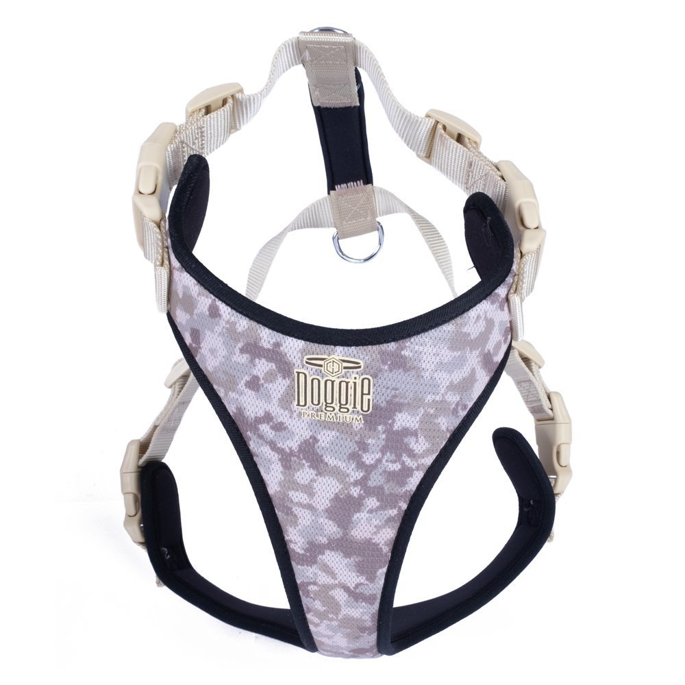 Doggie Yumuşak Softlu Köpek Göğüs Tasması 45/55 cm Kamuflaj Açık