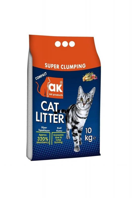 Akkum İnce Taneli Lavanta Kokulu Kedi Kumu 10 Kg
