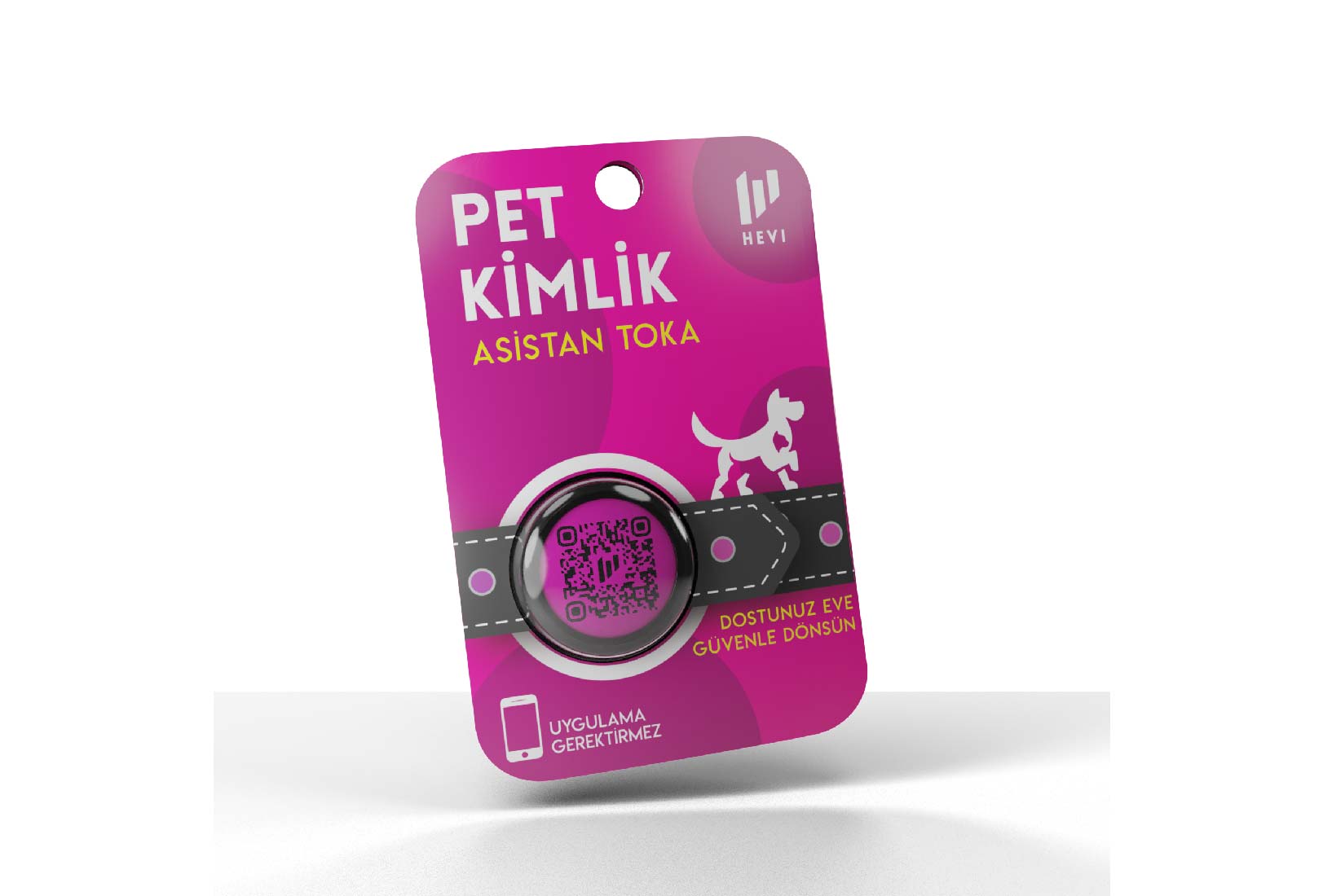 HEVİTAG Evcil Hayvan Dijital Kimliği Pembe