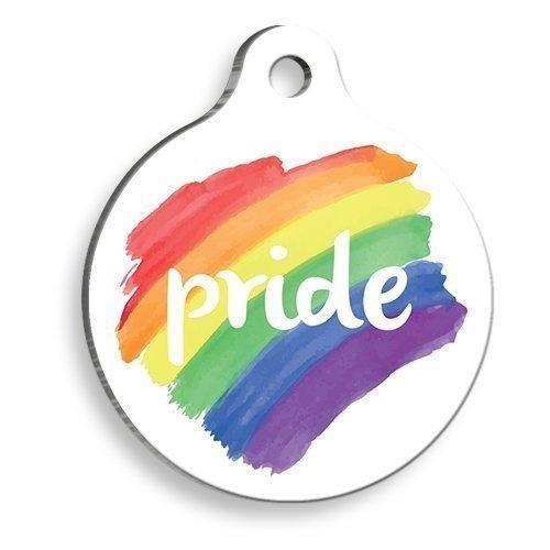 Gökkuşağı Pride 2 Yuvarlak Kedi ve Köpek Künyesi