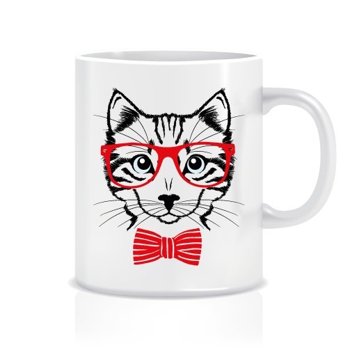 Hipster Kedi Tasarım Kupa