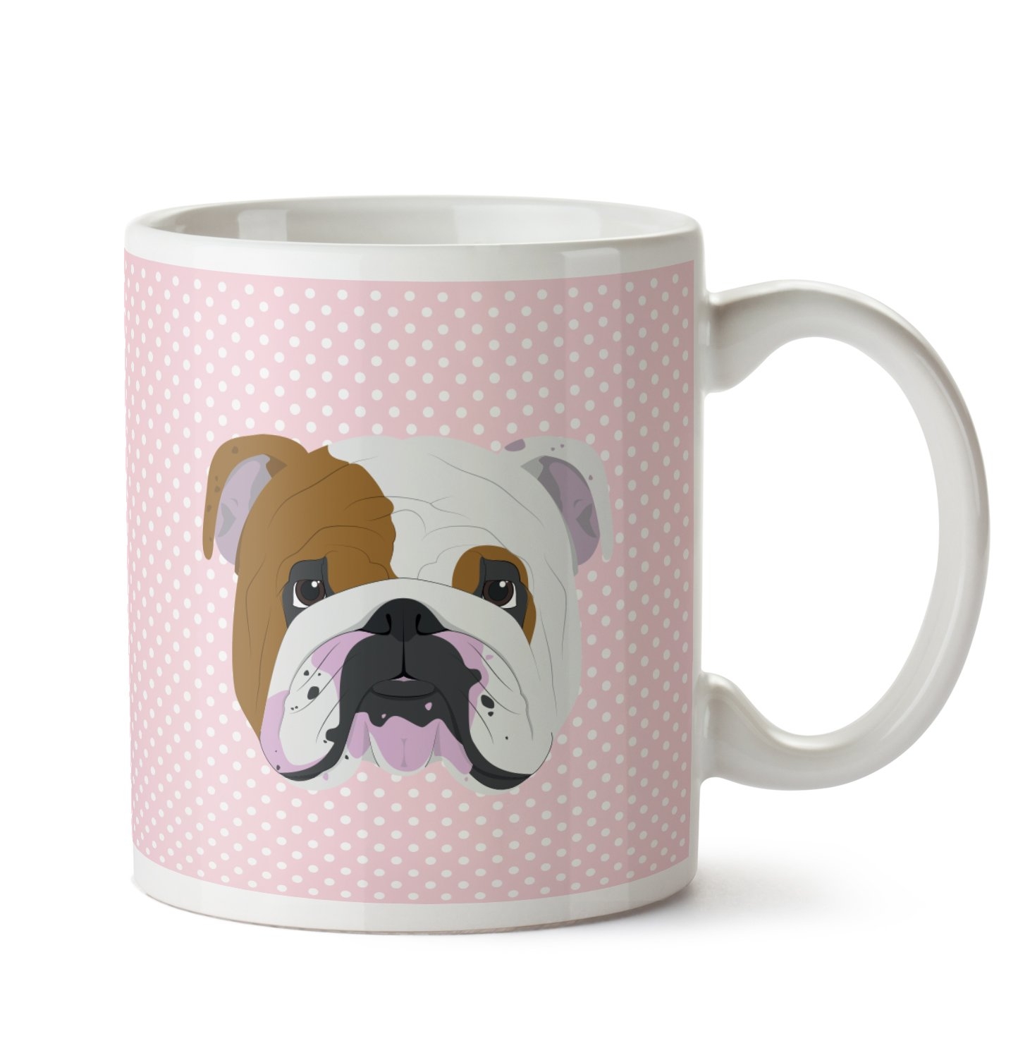 English Bulldog Pembe Tasarım Kupa