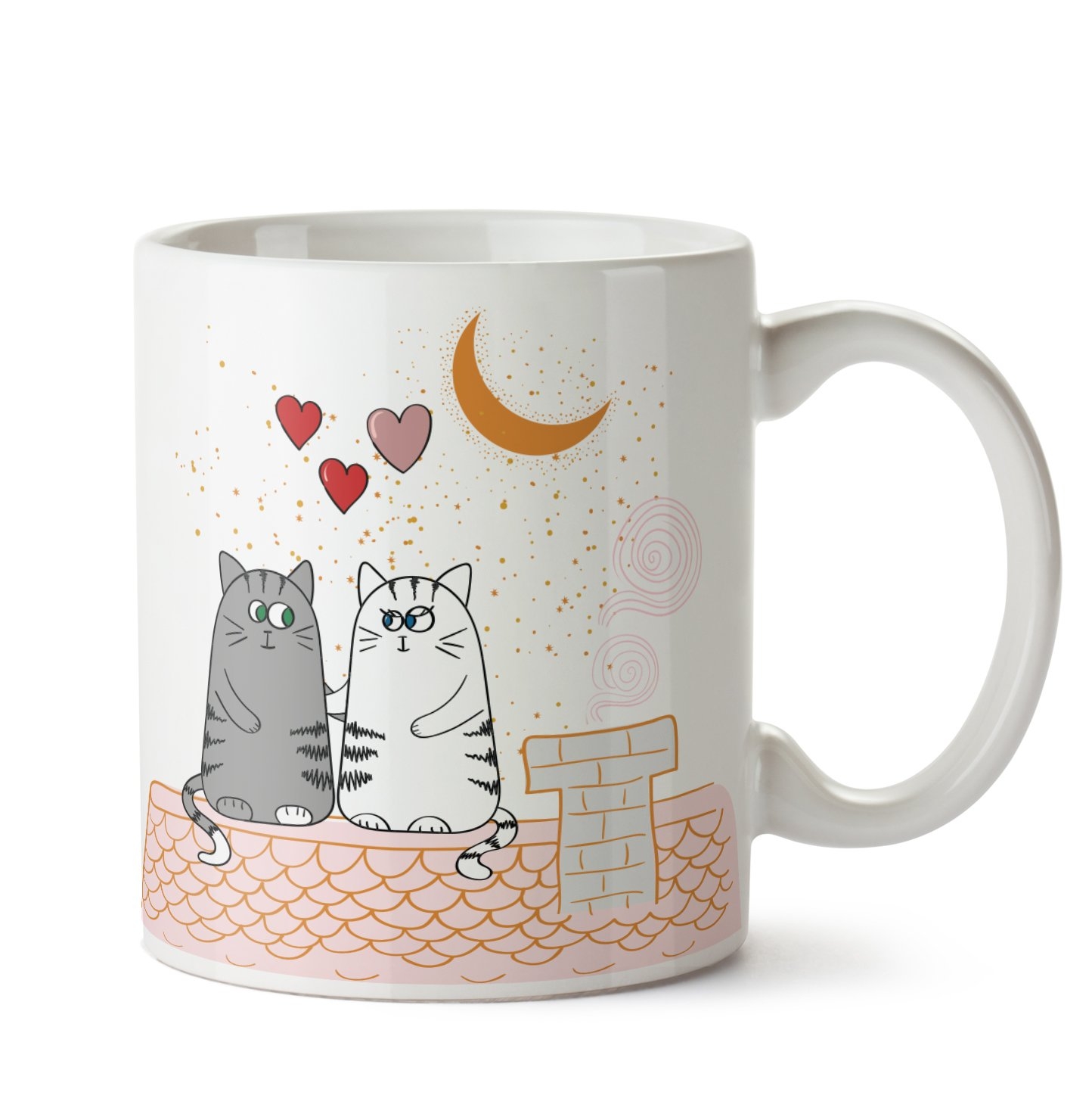 Moon Cats Tasarım Kupa