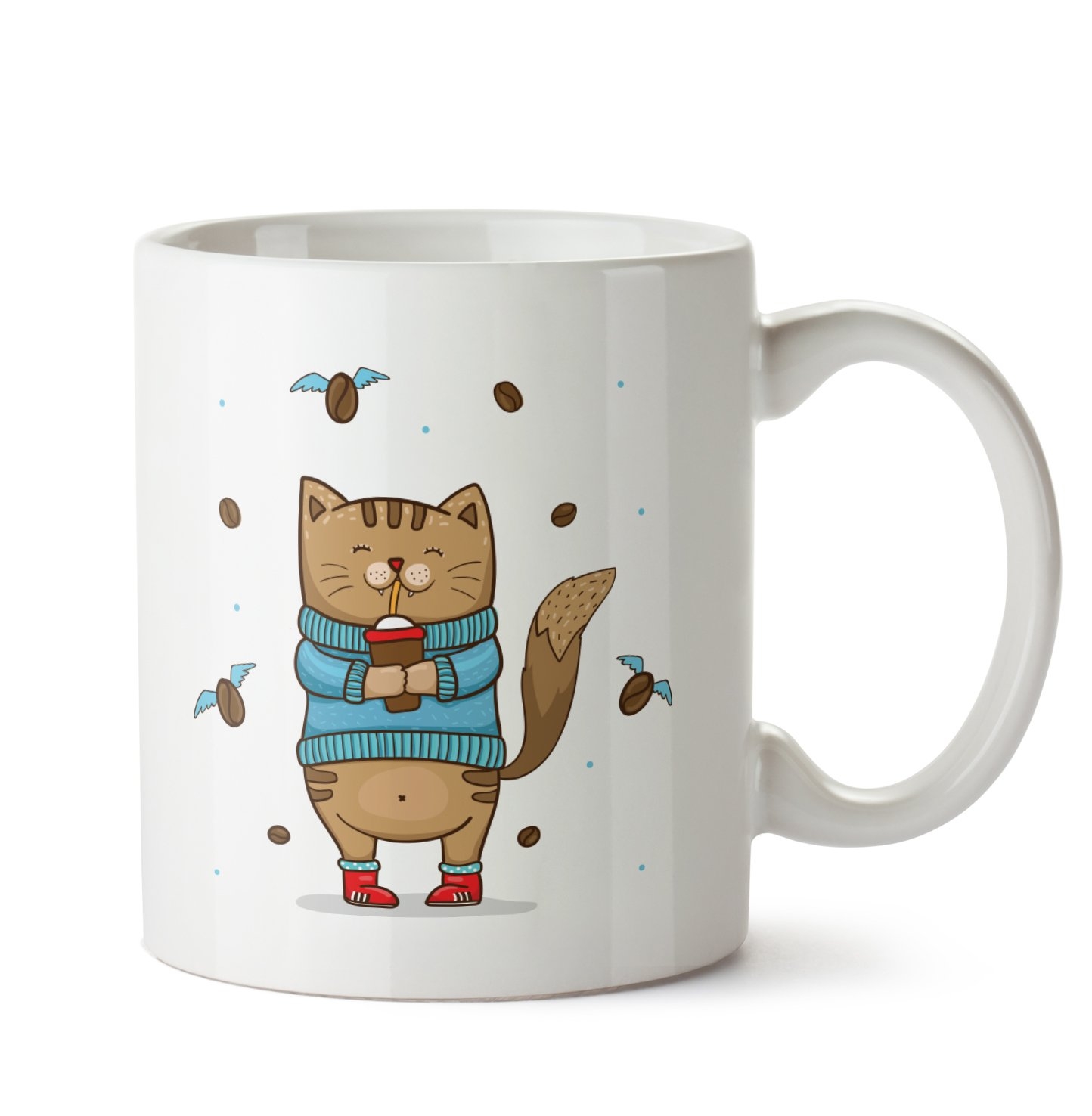 Kahverengi Kedi Tasarım Kupa