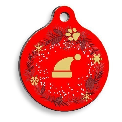 Christmas Serisi Hat Yuvarlak Kedi ve Köpek Künyesi