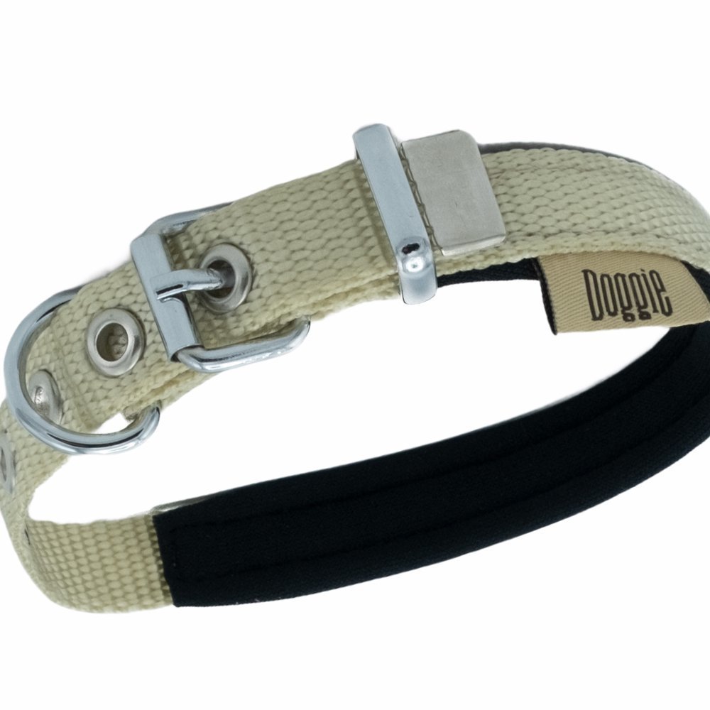 Doggie Softlu Köpek Boyun Tasması 2 cm 30-36-40 cm Haki