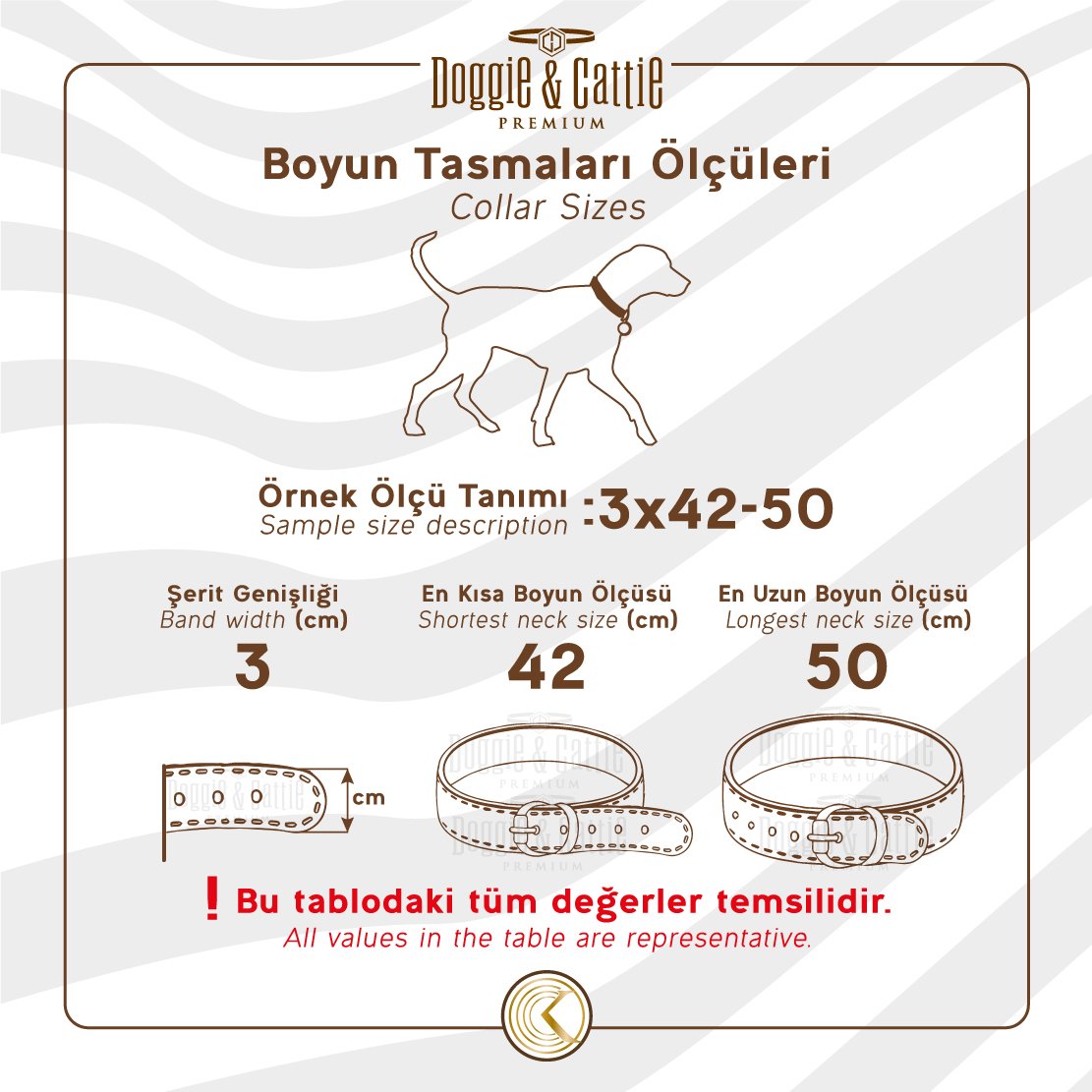 Doggie Konfor Seri Dokuma Köpek Boyun Tasması 5x50-60cm Siyah