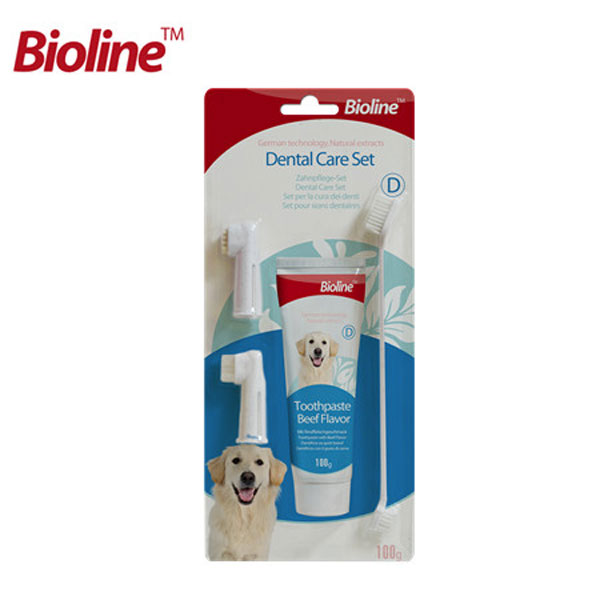 Bioline Köpekler İçin Ağız Temizleme Jeli ve Diş Fırçası Seti