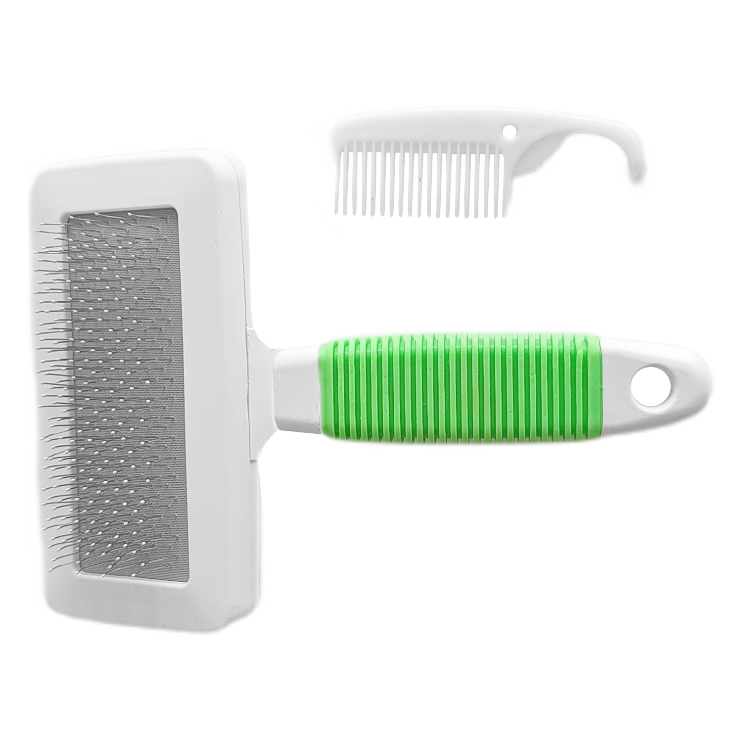 Markapet Temizleme Aparatlı Kedi Köpek Tarağı 7 cm-14 cm Small Yeşil