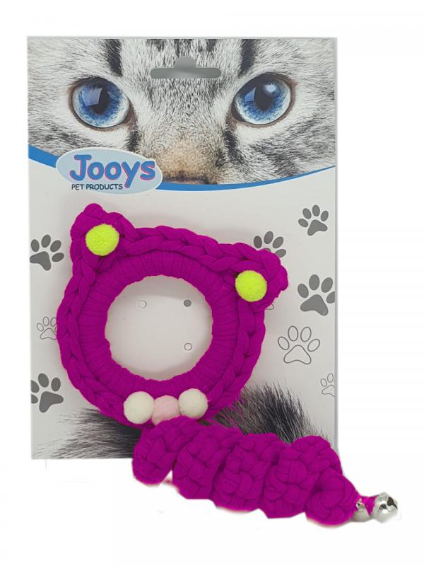 Markapet Jooys Zilli Kedi Örgü İpi 15 cm Pembe