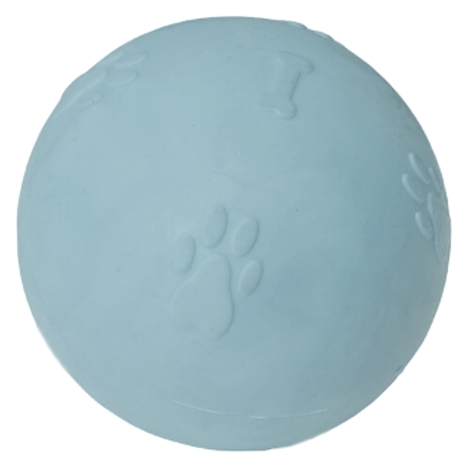Pati Desenli Termoplastik Sert Köpek Oyun Topu 6 cm Small Açık Mavi