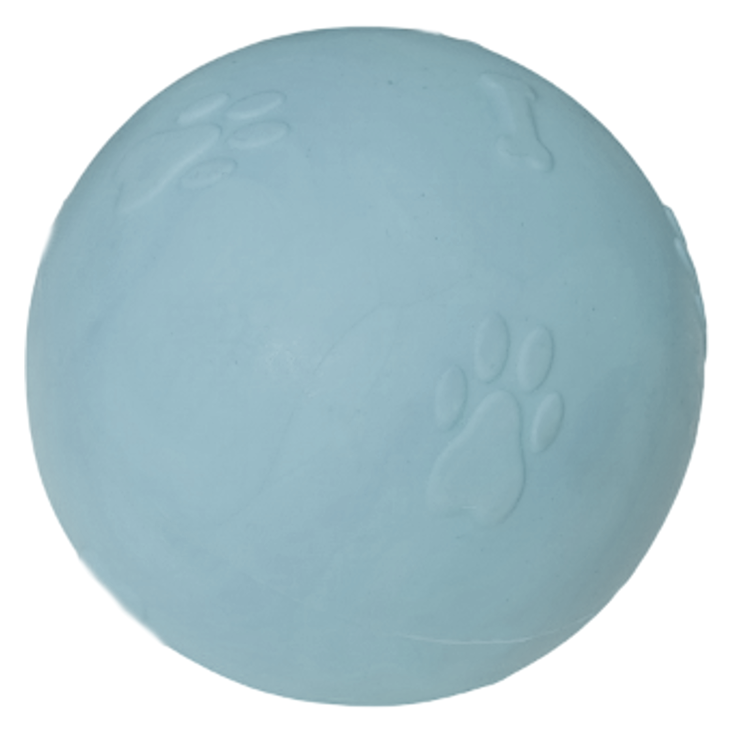 Pati Desenli Termoplastik Sert Köpek Oyun Topu 6 cm Small Açık Mavi