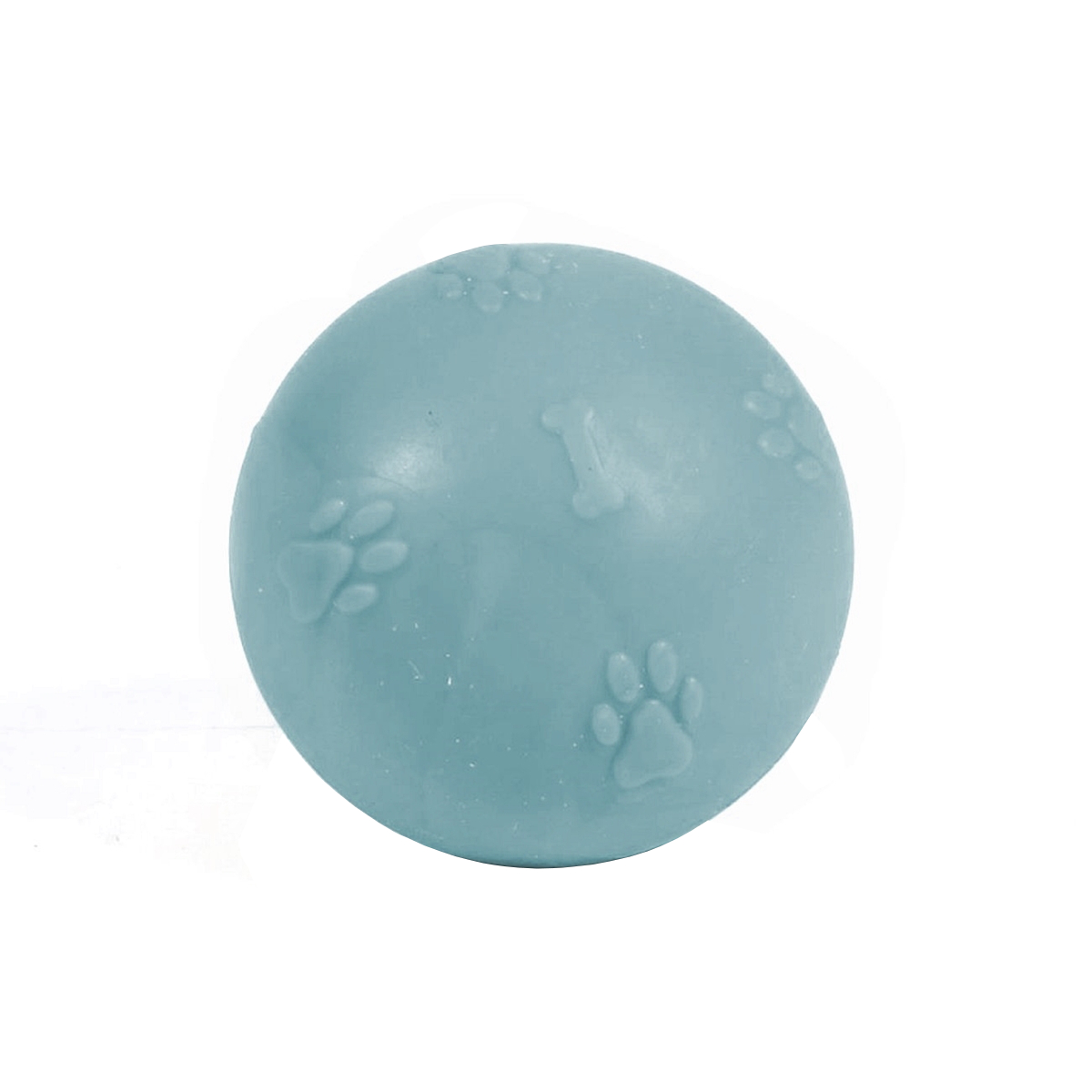 Pati Desenli Termoplastik Sert Köpek Oyun Topu 6 cm Small Açık Mavi