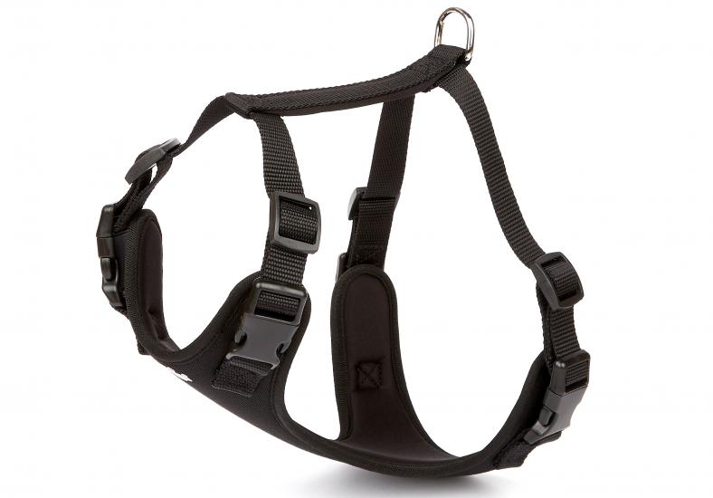 Doggie Havalı Ped Dokuma Köpek Göğüs Tasması 45/55 cm Siyah