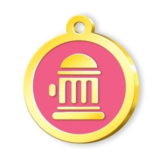Altın Kaplama Yangın Musluğu Künye - Pembe