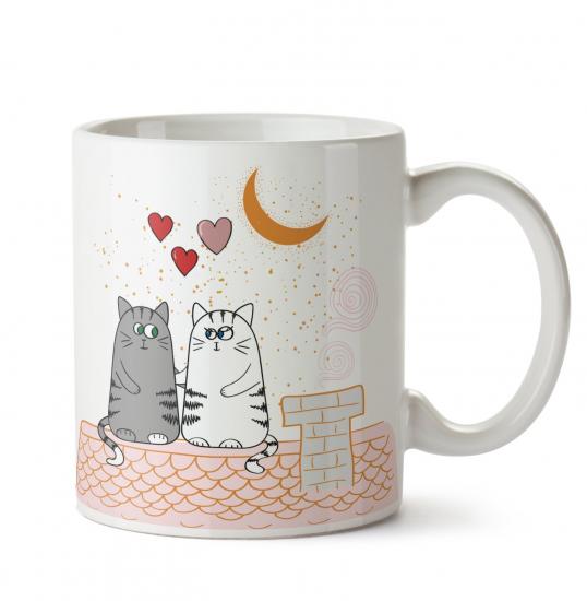 Moon Cats Tasarım Kupa