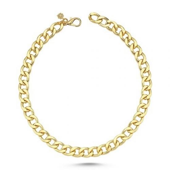Thepassage Kedi Köpek Kolyesi - Gold Large - 55 cm.