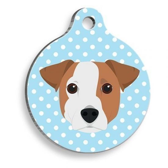 Irklara Özel Seri Puantiyeli Jack Russel Yuvarlak Köpek Künyesi