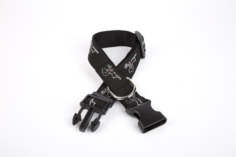 Doggie Köpek Desenli Dokuma Köpek Boyun Tasması 3 cm x 36-60 cm