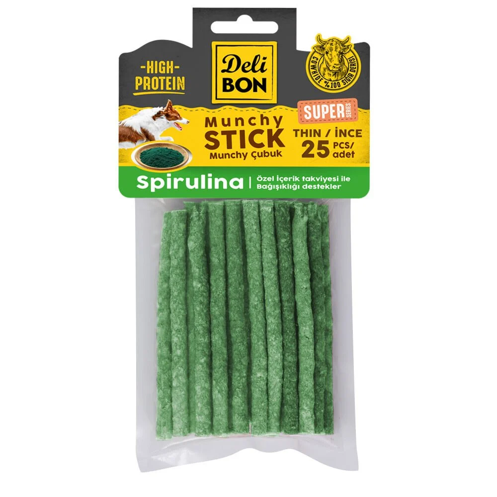 Delibon Super Munchy Çubuk - Spirulinalı İnce 25 Adet
